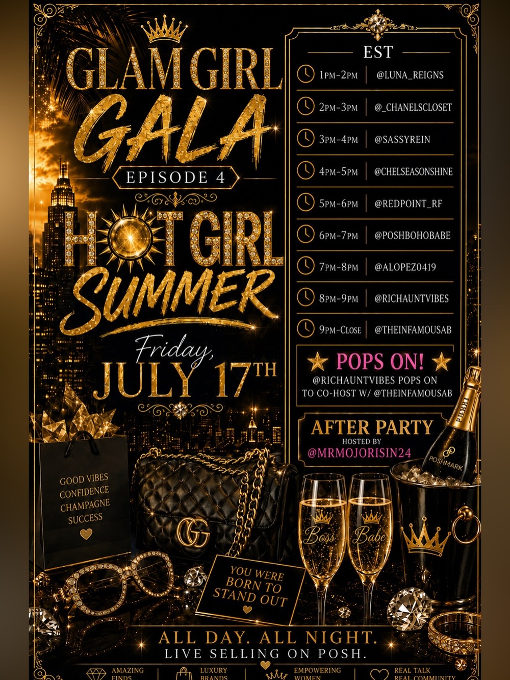 Glam Girl Gala ✨ Friday July 17th!
🎉🇺🇲🛍